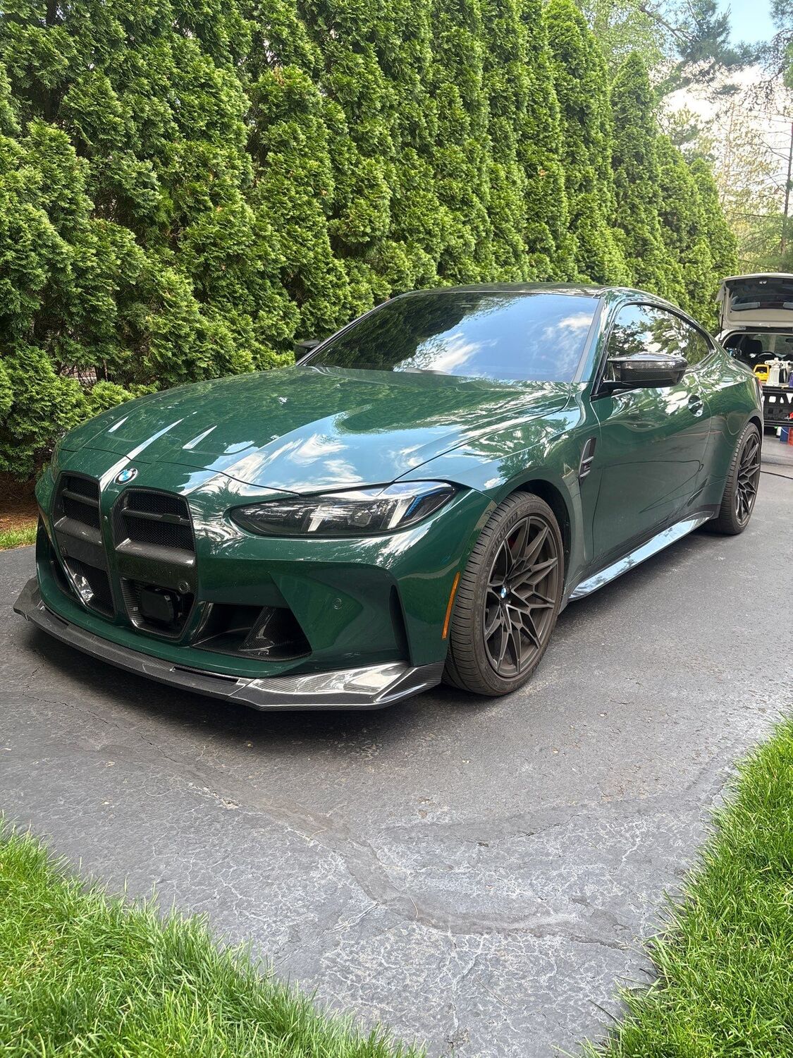 BMW M4 in British Racing Green, freshly detailed