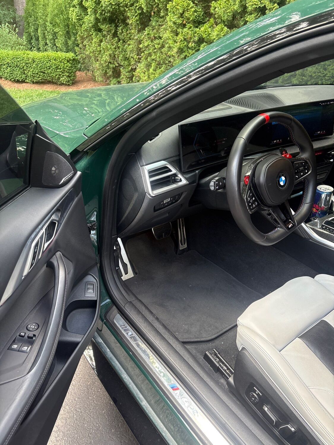 Detailed BMW interior — leather and trim