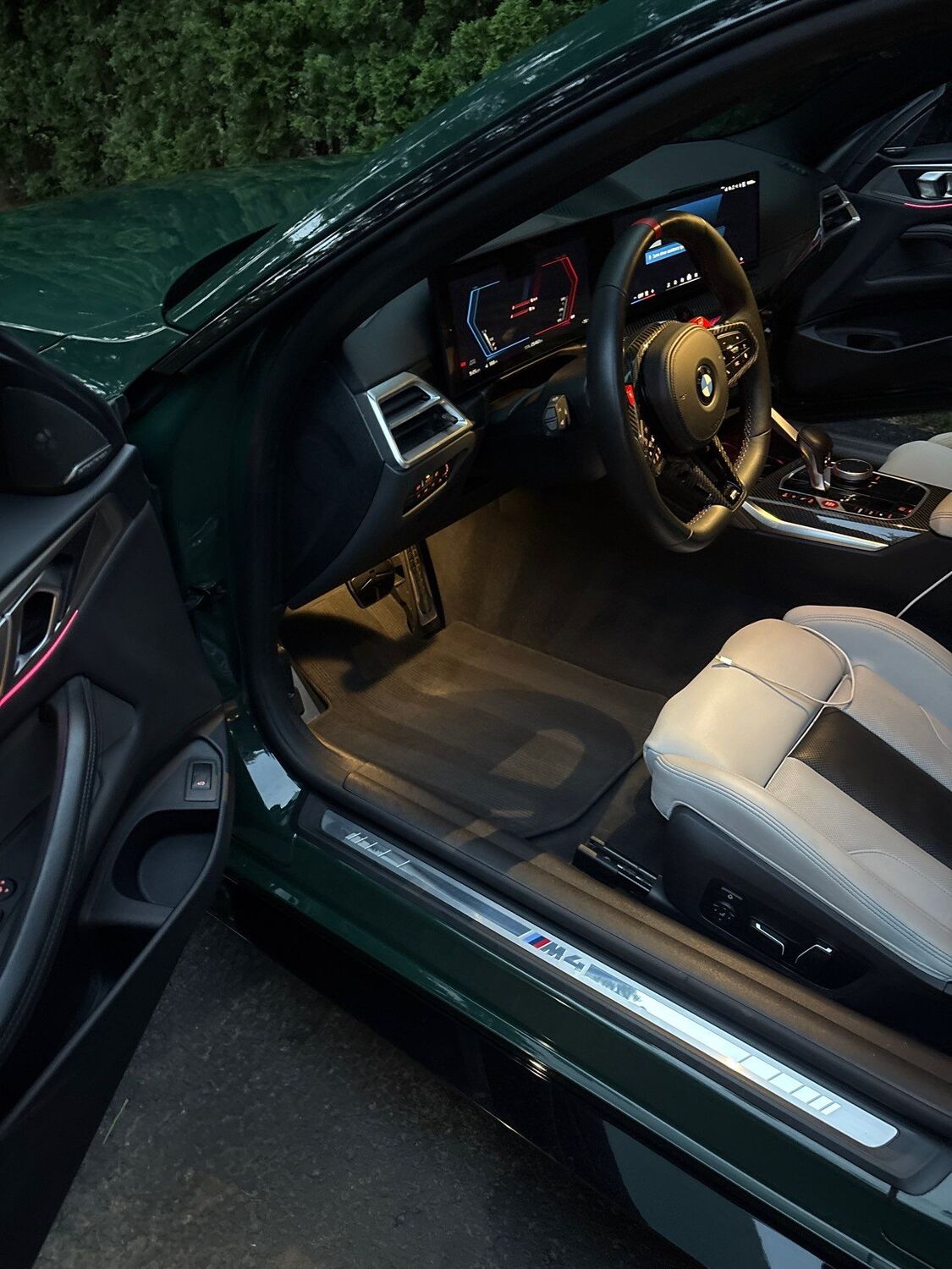 Spotless dashboard and console after an interior detail