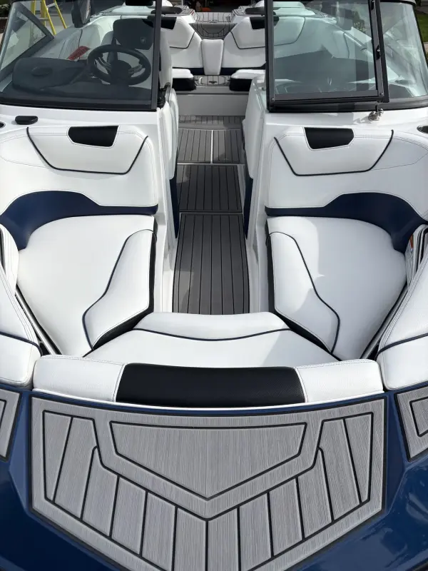 Clean boat interior and seating