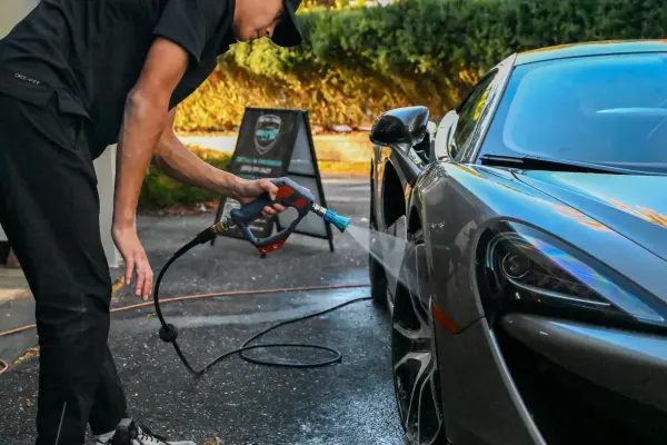 Foam cannon on the McLaren